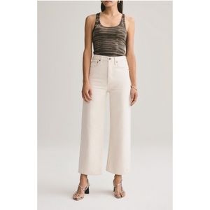 Agolde Ren Cream Wide Leg Jeans